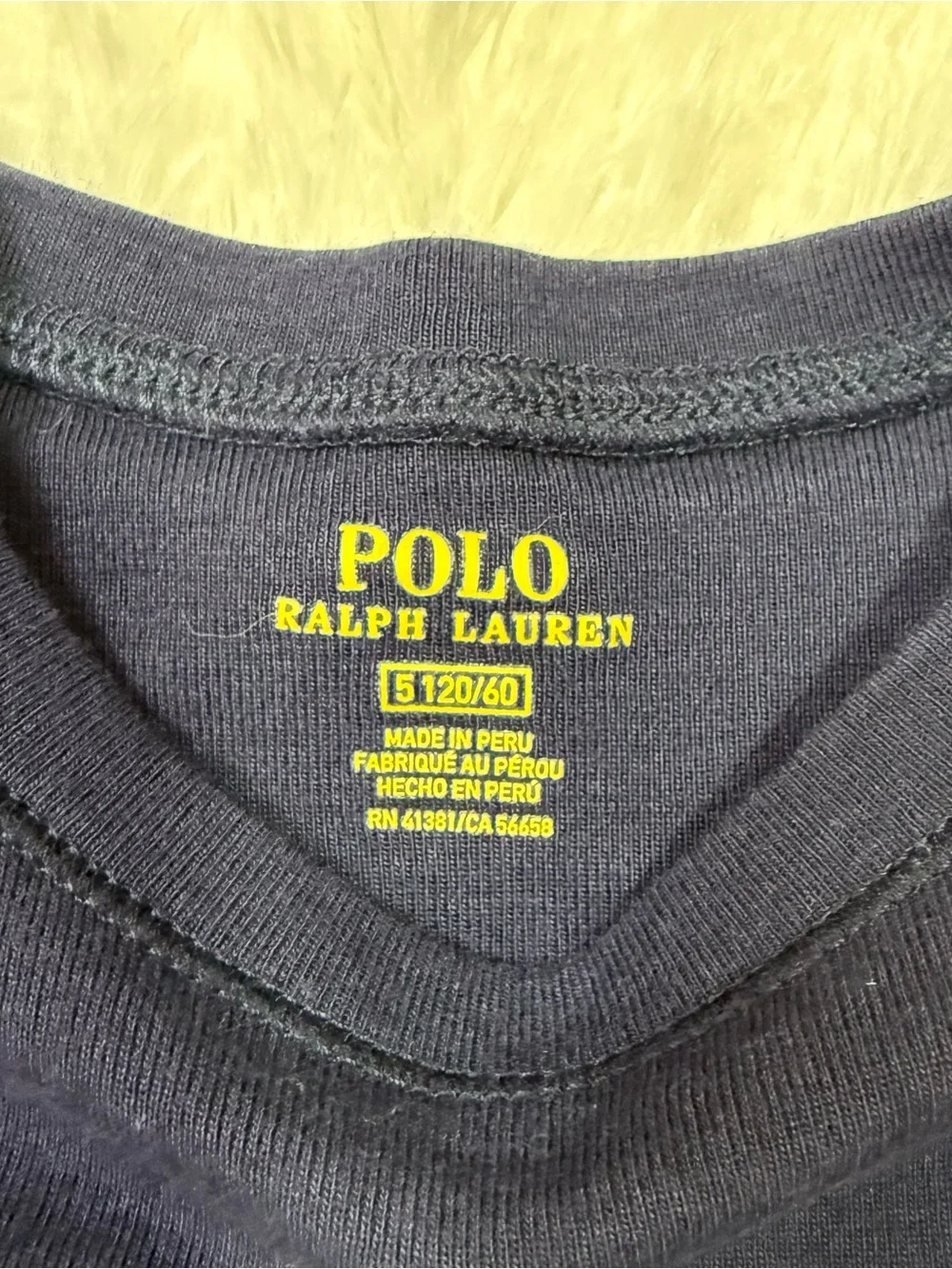 Polo Ralph Lauren Girls Lot Navy & Red Tee T Shirt Girls Size 5 Soft Knit EUC
